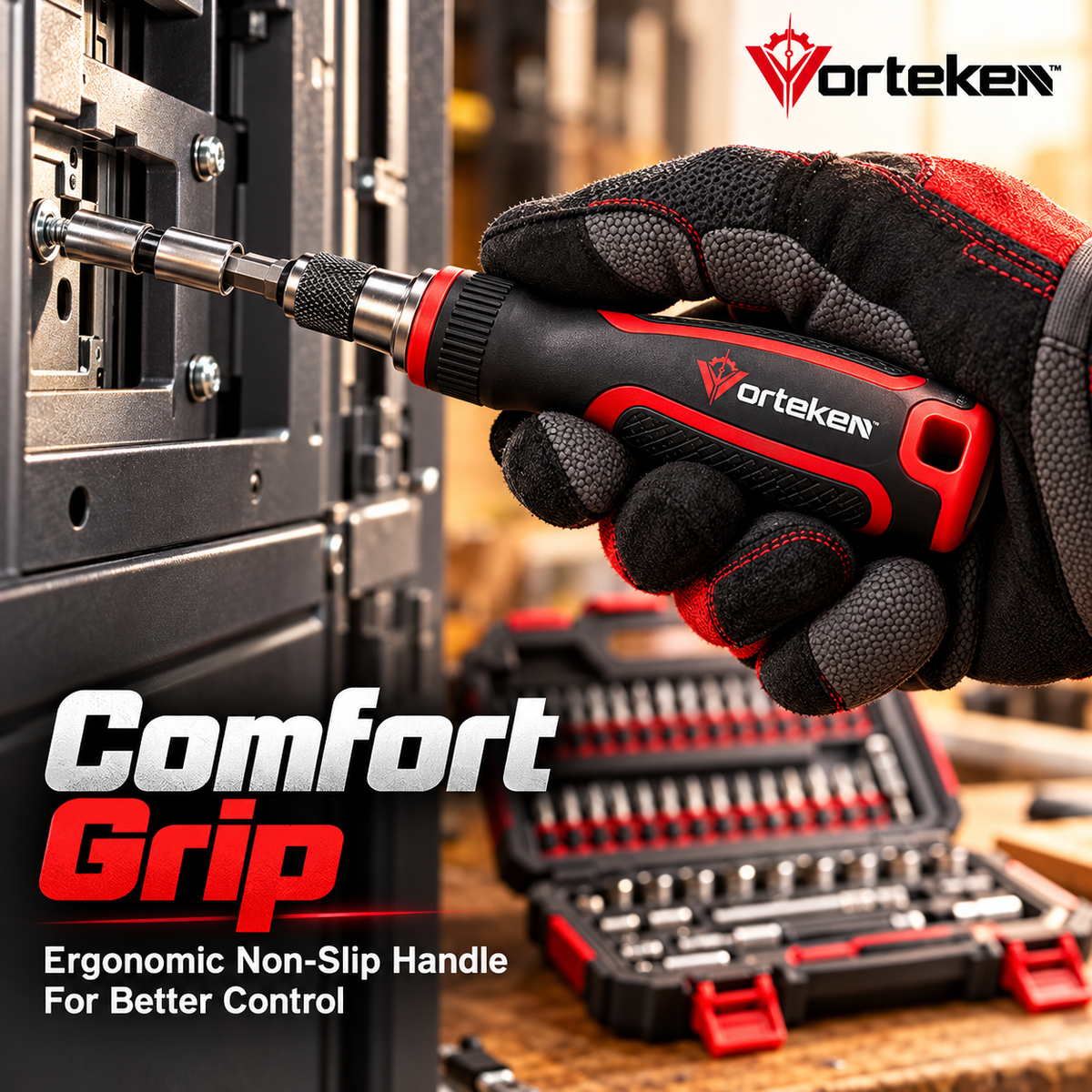 Vorteken™ Precision Magnetic Screwdriver Kit with Multi-Size Bits & Storage Case