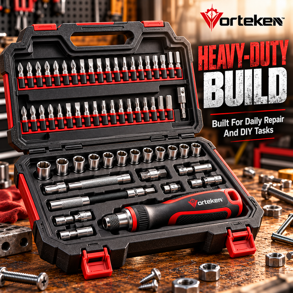 Vorteken™ Precision Magnetic Screwdriver Kit with Multi-Size Bits & Storage Case