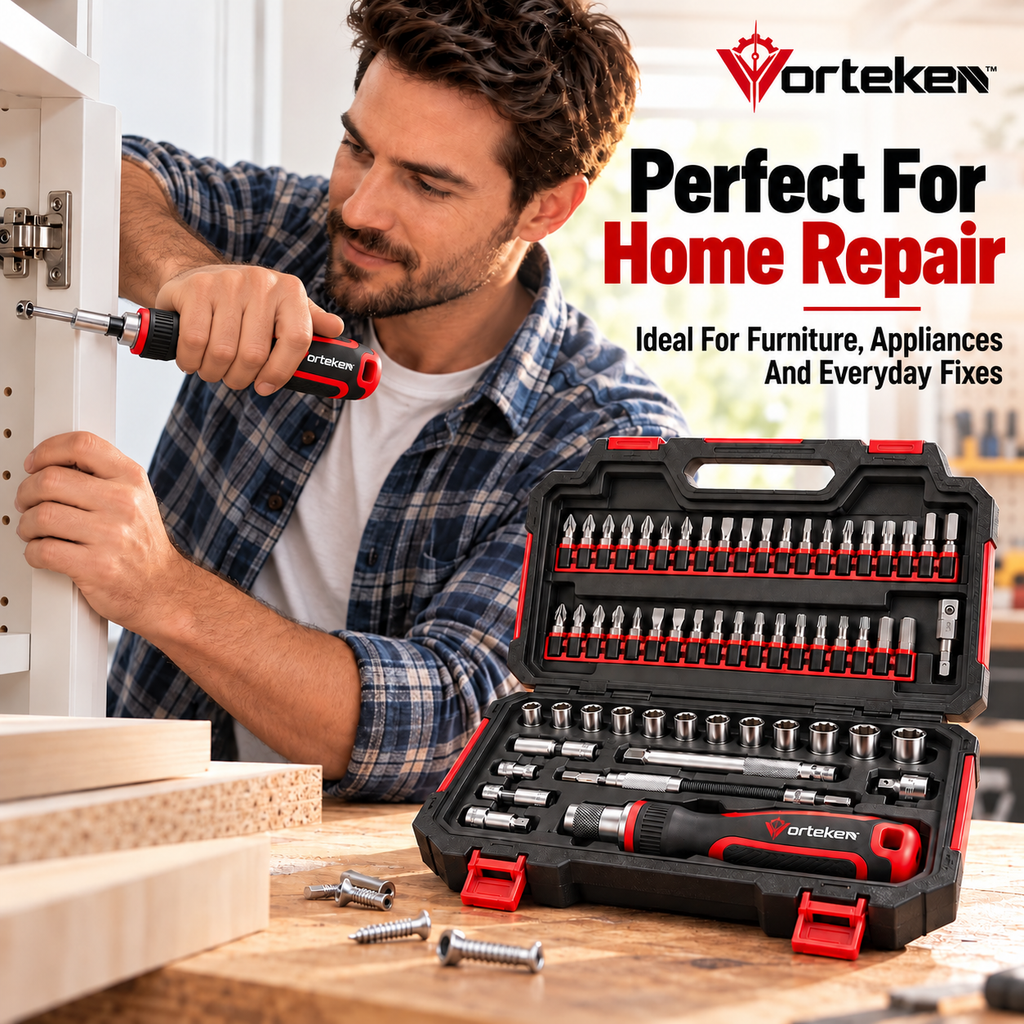 Vorteken™ Precision Magnetic Screwdriver Kit with Multi-Size Bits & Storage Case