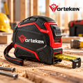 Vorteken™ Professional Heavy-Duty Tape Measure with 25FT/7.5M Steel Blade & Impact-Resistant Case