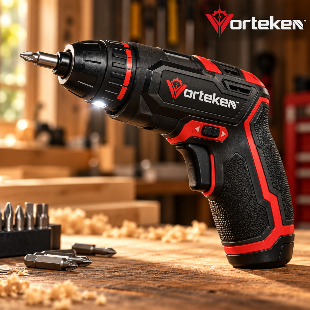 Vorteken™ 3.6V Cordless Electric Screwdriver with USB-C Charging & LED Work Light