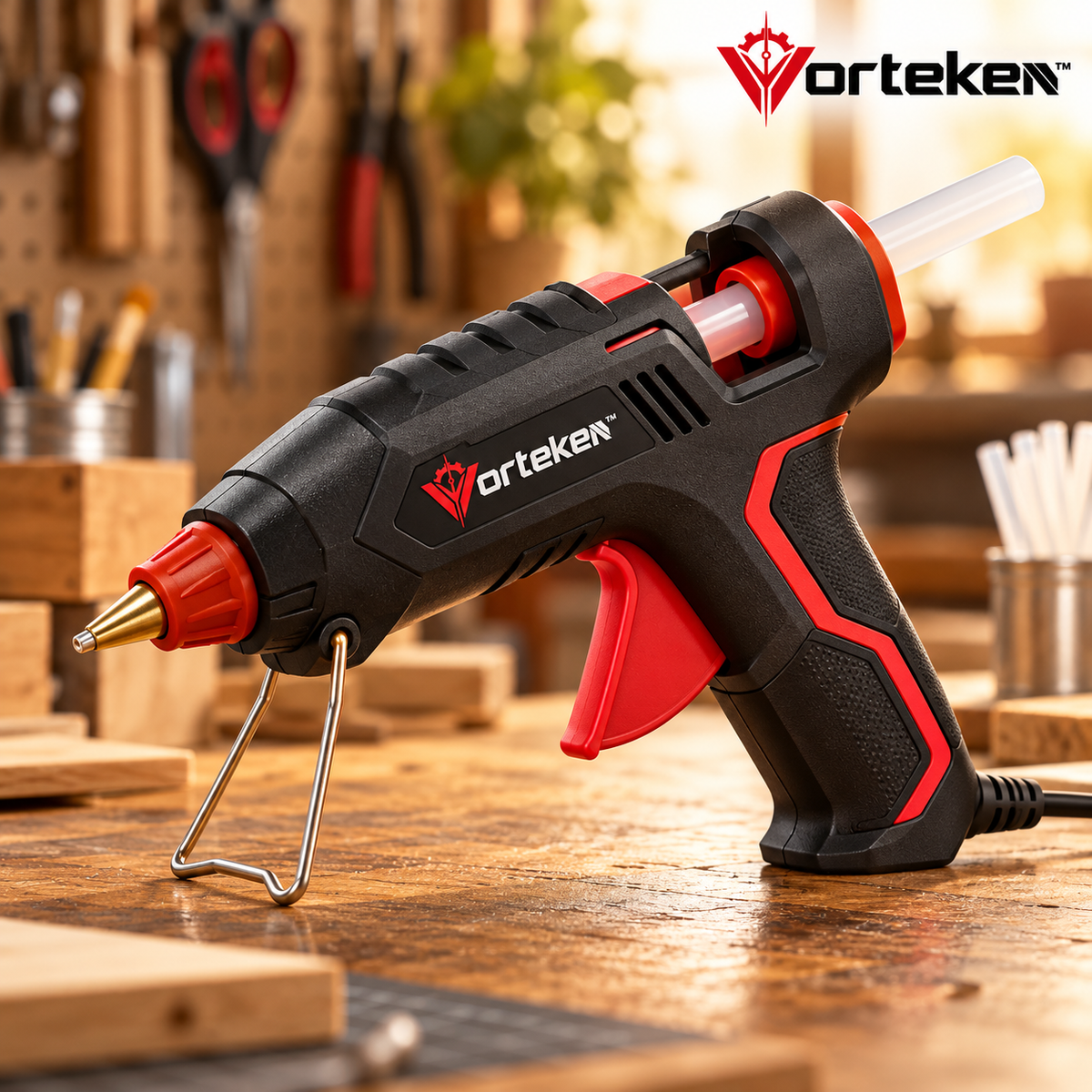Vorteken™ Fast-Heating Mini Hot Glue Gun with Precision Nozzle & Anti-Drip Design
