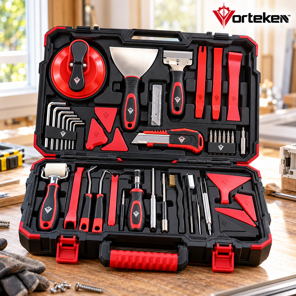 Vorteken™ Door & Window Repair Tool Kit with Complete Home Maintenance Accessories