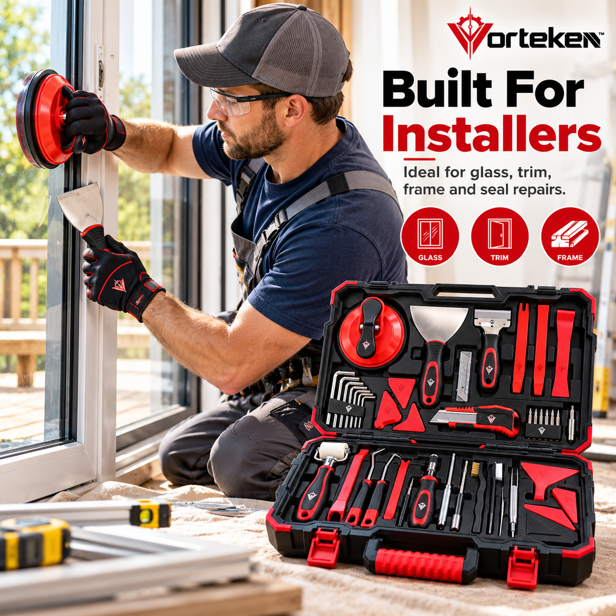 Vorteken™ Door & Window Repair Tool Kit with Complete Home Maintenance Accessories