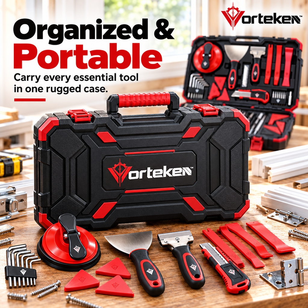 Vorteken™ Door & Window Repair Tool Kit with Complete Home Maintenance Accessories